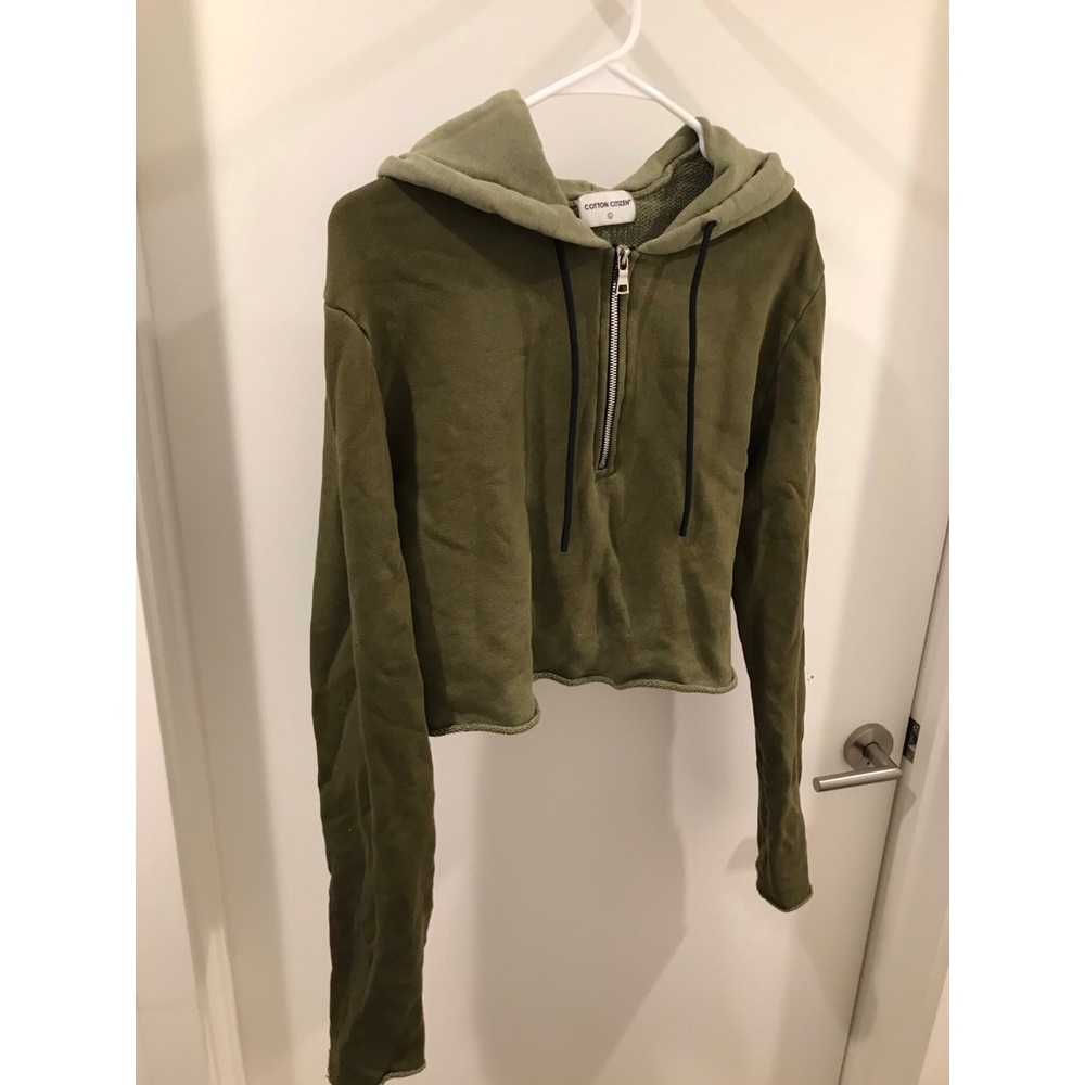 COPY - Cotton citizen zip crop hoodie